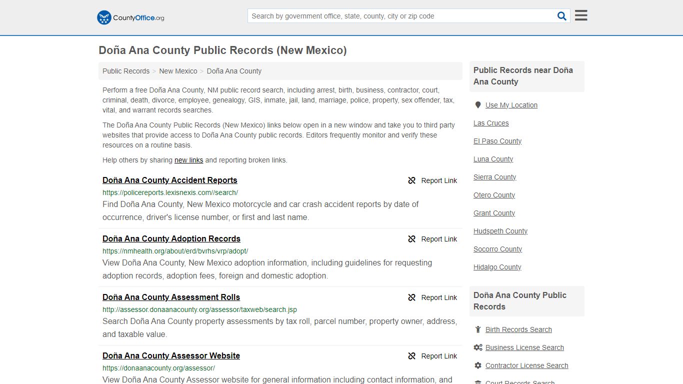 Doña Ana County Public Records (New Mexico) - County Office